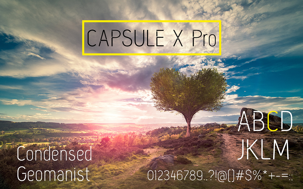 Capsule X Pro Font Regular, Fonts GraphicRiver
